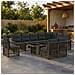 Set Divano da Giardino 11 pz Grigio e Grigio Scuro polyrattan - Foto miniatura 6