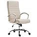 Poltrona Ufficio Valais XL in Tessuto - Sedia Ufficio Girevole Imbottitacon Alto Schienale I Sedia Direttore con Braccioli Rivestiti I Sedia Scrivania Carico Max 136kg Crema - Foto miniatura 1