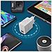 Caricabatterie A Muro Usb 3a Qualcomm Quick Charge 3.0 Cavo Usb Tipo C 1m Bianco - Foto miniatura 2