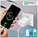 Caricabatterie A Muro Usb 3a Qualcomm Quick Charge 3.0 Cavo Usb Tipo C 1m Bianco - Foto miniatura 4