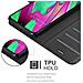 Custodia Compatibile Con Samsung Galaxy A40 In Nero Carbone - Coperchio Protettiva Con Chiusura Magnetica, Funzione Stand E Tasca Per Le Carte - Foto miniatura 3