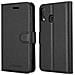Custodia Compatibile Con Samsung Galaxy A40 In Nero Carbone - Coperchio Protettiva Con Chiusura Magnetica, Funzione Stand E Tasca Per Le Carte - Foto miniatura 8