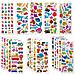 Adesivi 3d Per Bambini E Neonati 500+ Puffy Stickers Variety Pack Per Scrapbooking Bullet Journal Inclusi Numeri Di Animali Frutta Pesce Dinosauri Auto E Altro - Foto miniatura 5
