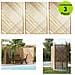 Multipack 3 Pz Tralicci Fissi Con Cornice Privacy Colore Marrone 0,90 X H 1,80 Metri In Legno - Foto miniatura 1