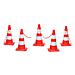 Set Segnaletica Coni Stradali E Catena Da 10 M Rosso Bianco - Foto miniatura 3