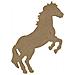 Cavallo Rampante In Legno Mdf Da Decorare - 18 X 10 Cm - Foto miniatura 1