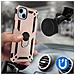 Cover Iphone 14 Anti-urto Ibrida Anello Sostegno Funzione Supporto Rose Gold - Foto miniatura 2
