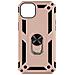 Cover Iphone 14 Anti-urto Ibrida Anello Sostegno Funzione Supporto Rose Gold - Foto miniatura 1
