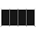 Divisorio a 4 Pannelli Nero 346x180 cm in Tessuto - Foto miniatura 3