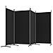 Divisorio a 4 Pannelli Nero 346x180 cm in Tessuto - Foto miniatura 8