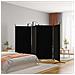 Divisorio a 4 Pannelli Nero 346x180 cm in Tessuto - Foto miniatura 1
