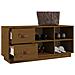 Scarpiera Miele 100x34x45 Cm In Legno Massello Di Pino - Foto miniatura 9