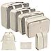 Organizer Per Valigia - Cubi E Sacchetti Per Imballaggio 7 Pezzi Beige - Foto miniatura 1