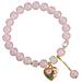 Bracciale Perline Rosa Cuore Regolabile Pink - Foto miniatura 1