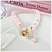 Bracciale Perline Rosa Cuore Regolabile Pink - Foto miniatura 2