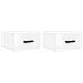 Comodini A Muro 2 Pz Bianco Lucido 35x35x20 Cm - Foto miniatura 2