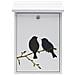 Premium E5601-bir Cassetta Postale Individuale In Acciaio Con Serigrafia Decorativa ""birds"", Dimensione M (din A4 E Riviste), Bianco - Foto miniatura 3