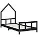 Giroletto per Bambini Nero 90x200 cm in Legno Massello di Pino - Foto miniatura 3
