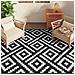 Tappeto Da Esterni Bianco E Nero 190x290 Cm In Pp - Foto miniatura 3