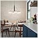 Lampadario Contemporaneo Marilyn Acciaio Nichel Lucido Vetro 6 Luci E27 - Foto miniatura 7