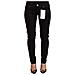 Jeans Skinny In Denim A Vita Bassa In Cotone Nero - W26 - It40 - Foto miniatura 1