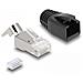 Spina modulare RJ45 con scarico della trazione Cat. 6A, Cat. 7 e protezioni antipiega set da 25 pezzi - Foto miniatura 4