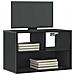 Mobile Porta Tv Nero 60x31x39,5cm In Truciolato E Metallo - Foto miniatura 1