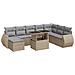 Set Divano Da Giardino 9 Pz Con Cuscini Beige In Polyrattan - Foto miniatura 2