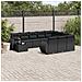 Set Divani Da Giardino 11 Pz Con Cuscini In Polyrattan Nero - Foto miniatura 1