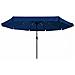 Parasol da Giardino  con Luci LED Ø395x245 cm Blu Azzurro - Foto miniatura 3