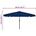 Parasol da Giardino  con Luci LED Ø395x245 cm Blu Azzurro - Foto miniatura 8