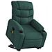 Poltrona Alzapersona Massaggiante Verde Scuro in Tessuto - Foto miniatura 3