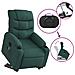 Poltrona Alzapersona Massaggiante Verde Scuro in Tessuto - Foto miniatura 6