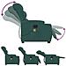 Poltrona Alzapersona Massaggiante Verde Scuro in Tessuto - Foto miniatura 7