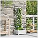 Fioriera da Giardino con Trellis Bianco 40x40x125.5 cm - Foto miniatura 3