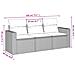 Set Divani da Giardino 3 pz con Cuscini Grigio in Polyrattan - Foto miniatura 3