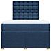 Giroletto a Molle con Materasso Blu 120x190 cm in Tessuto - Foto miniatura 6
