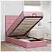 Struttura Letto Pouf con Materassi Rosa 100x200 cm Velluto - Foto miniatura 2