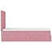 Struttura Letto Pouf con Materassi Rosa 100x200 cm Velluto - Foto miniatura 8