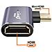 Adattatore Video 8k Uhd Hdmi Femmina A Mini Hdmi Maschio Curvo A Sinistra, Grigio - Foto miniatura 4
