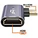 Adattatore Video 8k Uhd Hdmi Femmina A Mini Hdmi Maschio Curvo A Sinistra, Grigio - Foto miniatura 10