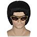 Parrucca Da Uomo Stile Anni '50-'60 Elvis Set Con Occhiali Circonferenza 56 Cm Nera - Foto miniatura 3