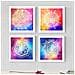 Set Di 4 Stampe Di Fogli Per Inquadrare Sensualidad. Con Immagini Di Mandala. Decorazione Domestica Fotogrammi Da Incorniciare Senza Cornice 20x20 Cm - Foto miniatura 1