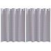 Tende con tende 2 pcs Grigio Metallico 140x140cm Poliestere - Foto miniatura 1