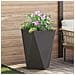 Fioriera 2 pcs Nero 50 x 50 x 75 cm Acciaio - Foto miniatura 4