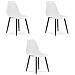 Sedia WAT gambe bianche / nere x 3 - Foto miniatura 1