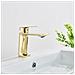 Rubinetto per lavabo da bagno, Blackswan, tipo M118, modello oro lucido, misura 16 cm - Foto miniatura 2