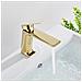 Rubinetto per lavabo da bagno, Blackswan, tipo M118, modello oro lucido, misura 16 cm - Foto miniatura 3