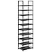 Scarpiera 10 livelli, Scarpiera superiore stretta, Scarpiera sottile, Metallo, 28 x 45 x 173 cm, Nero - Foto miniatura 5