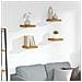 Scaffale da parete 4 pcs Marrone 23 x 23,5 x 4 cm - Foto miniatura 2